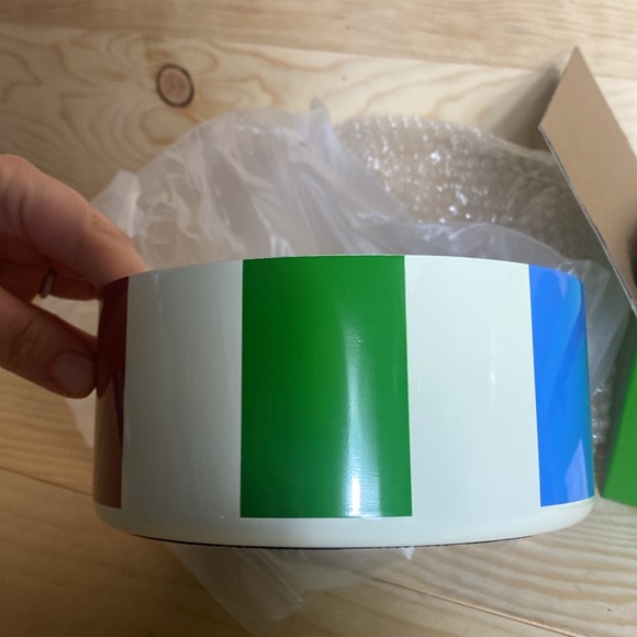 NWT Kate Spade rainbow stripe 32Oz dog bowl - Picture 7 of 11